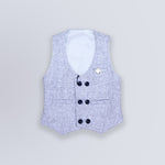 Waist Coat White Ghost Waist Coast With Printed Sack Black Shirt With Skull Design With Red Bow For 8-12 Month Boy
