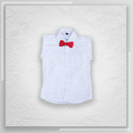 Coat Suit Pant Black Waist Coast With Parralel Line White Shirt With Red Bow For 3 Year Boy