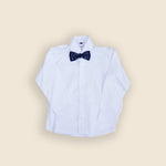 Indowestern Midnight Blue With Mehndi Shaded White Shirt With Mehndi Shade Bow For 4 Year Boy