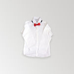 Coat Suit Pant Aegean Blue Coat With Ocean Texture White Shirt With Red Bow For 3 Year Boy